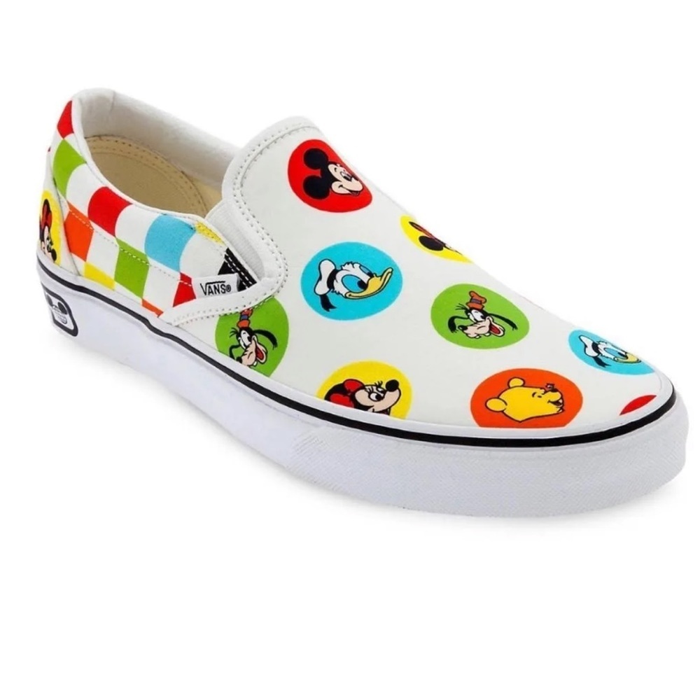 Disney Mickey Polka Dot Vans Sneakers Slip On - Picture 1 of 3